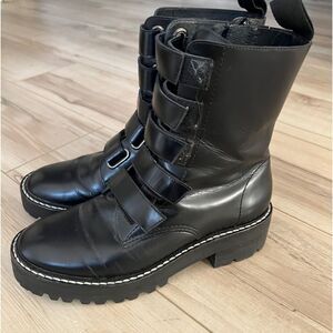 GDF Vibram soles black strappy moto grunge emo Women’s Size 6